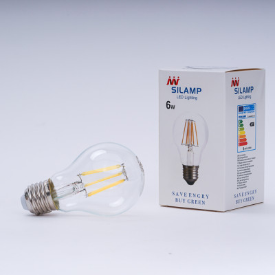 BÓNG ĐÈN LED EDISON TRÒN A60 ĐUI E27 CÔNG SUẤT 6W