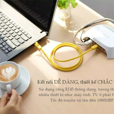 Ugreen UG30642NW103TK 10M màu Vàng Cáp mạng LAN CAT5E UPT - HÀNG CHÍNH HÃNG