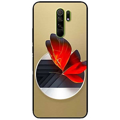 Ốp lưng dành cho Xiaomi Redmi 9 mẫu Vòng Tròn Bướm Đỏ