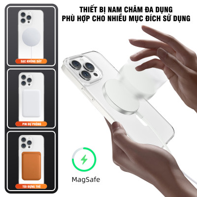 Ốp lưng cứng chống ố sạc từ tính dành cho iPhone 12 / 13 / 14 / 15 / 16 / 12 Pro / 12 Pro Max / 13 Pro / 13 Pro Max / 14 Plus / 14 Pro / 14 Pro Max / 15 Plus / 15 Pro / 15 Pro Max / 16 Plus / 16 Pro / 16 Pro Max - Hàng chính hãng