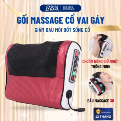 CÔNG NGHỆ GỐI MASSAGE CỔ VAY GÁY TOÀN THÂN 20 BI MASSAGE CAO CẤP 