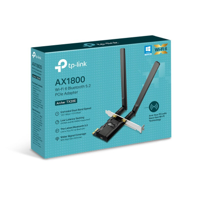 Card mạng WIFI 6 AX1800 Archer TX20E | Chuẩn PCIe | Bluetooth 5.2 | Phạm vi kết nối tín hiệu rộng | Bảo hành 2 năm | Hàng Chính Hãng