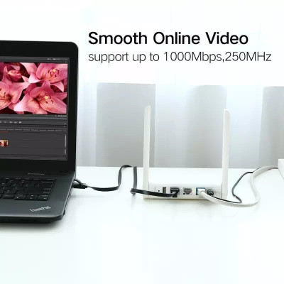 Ugreen UG11235NW104TK 1M màu Đen Cáp mạng LAN CAT6 UPT cáp dẹp - HÀNG CHÍNH HÃNG