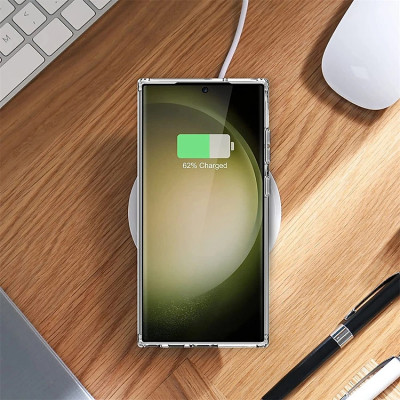 ốp lưng Magnetic cho Samsung Galaxy S24 Ultra / S23 Plus / S24Ultra / 23Ultra 5G hiệu HOTCASE Ultra Crystal Clear - thiết kế trong suốt, chống sốc chống va đập - Hàng nhập khẩu
