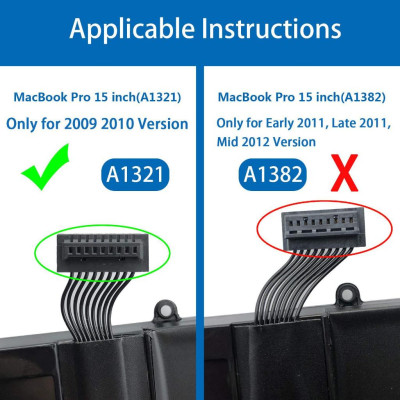 Pin Tương Thích Cho Macbook Pro 15 Inch A1321 A1286 Mid 2009 TEEEMO PC Hàng Nhập Khẩu New Seal