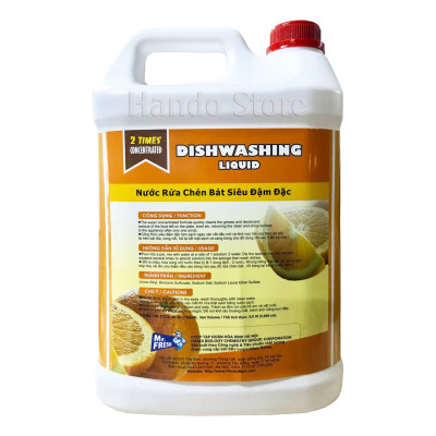 Nước rửa chén bát siêu đậm đặc Mr.fresh 5L hương cam