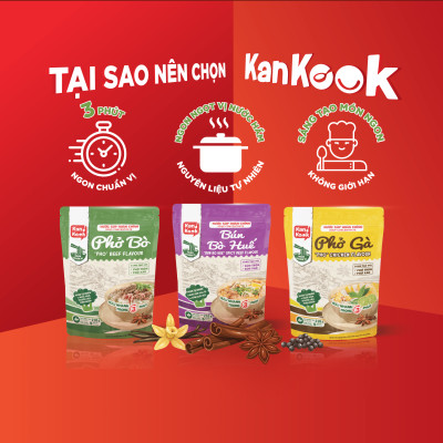 Nước Xốt (Sốt) Cô Đặc Vị Phở Bò KanKook Gói 210g Nấu/Trộn Ăn Liền Vị Hoàn Chỉnh Chuẩn Vị Phở Sài Gòn