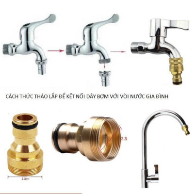 Bộ dây vòi xịt nước rửa xe, tưới cây . tăng áp 3 lần, loại 15m 206236 đầu đồng, cút đồng+ tặng mở chai 