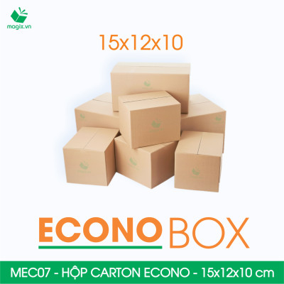 MEC07 - 15x12x10 cm - Combo 60 thùng hộp carton trơn siêu tiết kiệm ECONO
