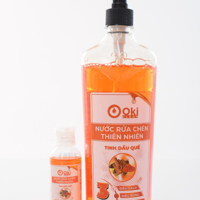 Nước rửa chén Thiên nhiên Tinh dầu Quế 720g OKI Clean