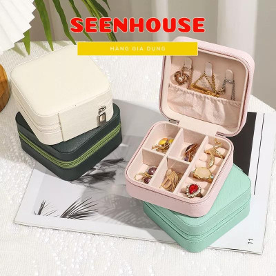 Hộp đựng trang sức mini bằng vải cao cấp