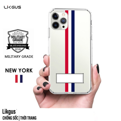 Ốp lưng chống sốc cho iPhone 14 Pro Max (6.7 inch) hiệu Likgus Thom Browne (bảo vệ toàn diện, chất liệu cao cấp, thiết kế thời trang 3 sọc màu) - hàng nhập khẩu