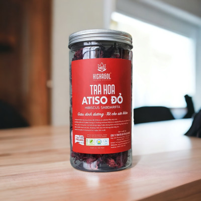 Trà Đài hoa Atiso đỏ Hichagol 100% từ thiên nhiên, hỗ trợ giảm cân,  tốt cho hệ tiêu hóa [Hủ 80gr]