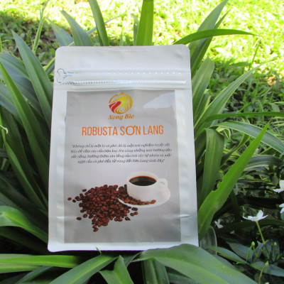 Cafe Robusta nguyên chất 100% rang mộc Sơn Lang Gia Lai gói 250g