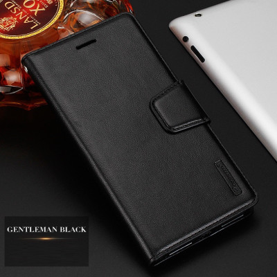 Bao da dạng ví cho SamSung Galaxy S23 Ultra hiệu Hanman có quai cài có ngăn để thẻ ATM và để tiền, bao da may viền - Hàng chính hãng