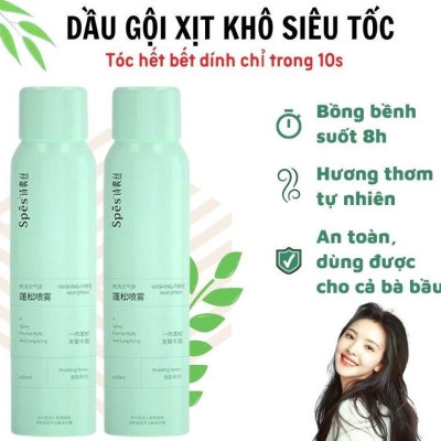 Phụ kiện nhà tắm _Dầu gội đầu khô dạng xịt cấp tốc chai 150ml , không cần dùng nước , không bết dính , không dầu , giúp tóc bồng bềnh ,mềm mượt hương thơm dịu nhẹ , phù hợp với người bận rộn , nhỏ gọn dễ mang theo mọi nơi 