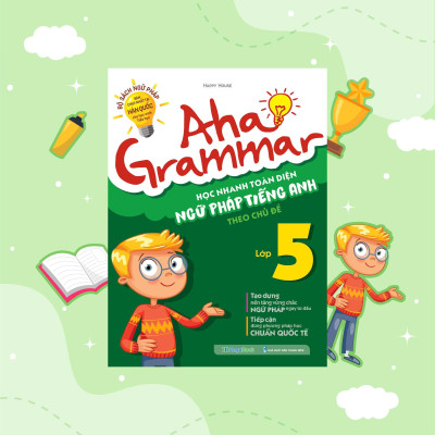 Sách - Aha Grammar – Ngữ Pháp Và Bài Tập Bổ Trợ Toàn Diện Ngữ Pháp Tiếng Anh Lớp 5 - Combo 2 Cuốn - Megabook