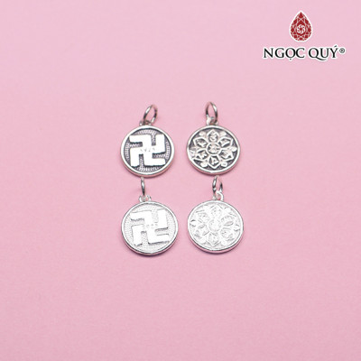 Charm bạc chữ vạn treo - Ngọc Quý Gemstones