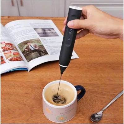 Máy Đánh Trứng, Đánh Sữa Và Tạo Bọt Cafe Cầm Tay Di Động 3 Tốc Độ Sử Dụng Pin Sạc Cao Cấp - Hàng Nhập Khẩu