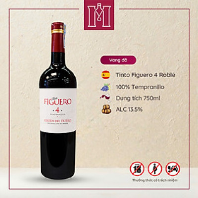 Rượu vang đỏ Tây Ban Nha Tinto Figuero 4 Roble 750ml 13.5% nhập khẩu- Hàng chính hãng