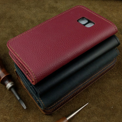 Bao Da cho Samsung Galaxy Note FE (Fan Edition) Handmade Da Bò Thật