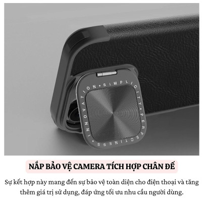 Bao da chống sốc bảo vệ camera cho iPhone 16 Pro / 16 Pro Max hiệu Nillkin Qin ProP - Tích hợp chân đế, ngăn đựng thẻ, Da PU cao cấp - Hàng nhập khẩu