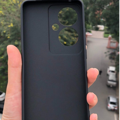 Ốp lưng dành cho OPPO Reno 11F 5G dẻo màu đen bảo vệ camera sau, chống bám vân tay - Hàng chính hãng
