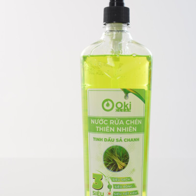 Nước rửa chén OKI Clean Thiên nhiên Tinh dầu Sả Chanh 720g