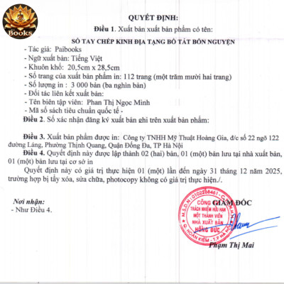 COMBO 3 Sách Chép Kinh - Kinh Địa Tạng, Chú Đại Bi, Dược Sư - PAI BOOKS.