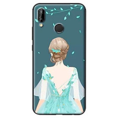 Ốp in cho Huawei Nova 3E Cô Gái Nền Xanh - Hàng chính hãng