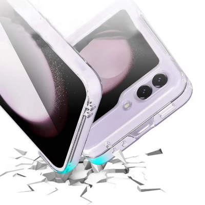 Ốp lưng trong suốt chống sốc cho Samsung Galaxy Z Flip 6 hiệu Likgus Crystal - Bảo vệ toàn diện, chống sốc chống va đập, đệm khí 4 góc - Hàng nhập khẩu