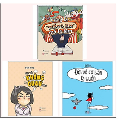 Cobo 3 cuốn Siêu Hài Hước: Cũng Là “Tiếng Em” Mà Lạ Lắm+ Vui Vẻ Không Quạu Nha + Đời Về Cơ Bản Là Buồn Cười +Tặng Bookmark Happy Life