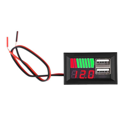 Đồng Hồ Báo Vôn Ắc Quy 12V: Thiết Kế Đa Năng Kèm Sạc USB, ĐÈN TRANG TRÍ, ĐỒNG HỒ TREO TƯỜNG