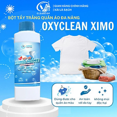 Bột Tẩy Đa Năng Ximo OxiClean,Thuốc Tẩy Sạch Vết Bẩn,Vết Ố Vàng Quần Áo Trắng, Quần Áo Màu CLEANTOP