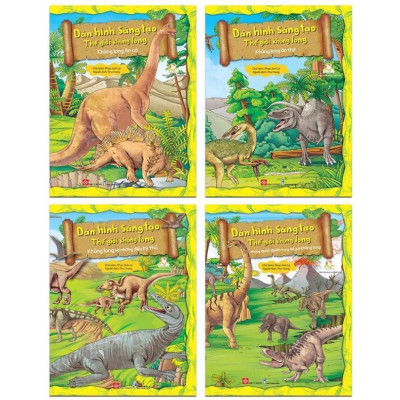 Sách - Dán Hình Sáng Tạo - Thế Giới Khủng Long - Phan Anh Lệ - Đinh Tị Books