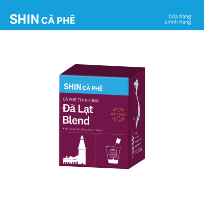 Cà phê Đà Lạt Blend - SHIN Cà Phê - Túi Nhúng tiện lợi - Hộp 10 gói