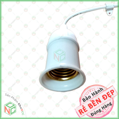 (Bao Thời Tiết) 01 Đui Đèn Đúc Kín Chống Nước KhoNCC Hàng Chính Hãng - Đuôi Ngoàm Ren Xoáy E27 - Treo Ngoài Trời Bao Mưa Nắng - KLM-DDE27CN