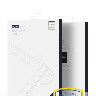 Bao da dành cho iPad Mini 6 hiệu Dux Ducis Domo có khe để bút, bảo vệ camera, chống sốc, cao cấp - Hàng nhập khẩu.