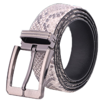 HP4316-17-20-41 - Thắt lưng nam da trăn Huy Hoàng 4P đầu kim màu da nguyên thủy, đen, trắng, nâu