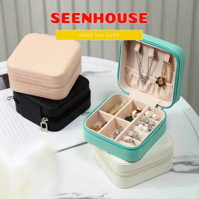 Hộp đựng trang sức mini bằng vải cao cấp