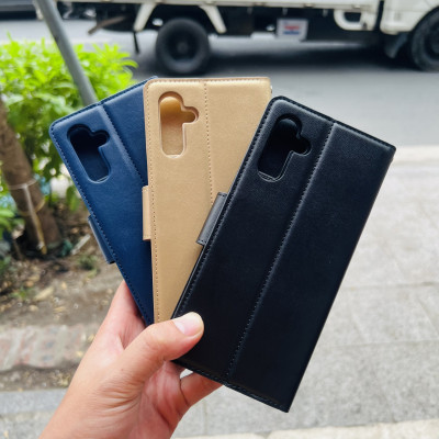 Bao da dạng ví  cho SamSung Galaxy A14 4G hiệu Hanman có quai cài, ngăn để thẻ và tiền - Hàng chính hãng