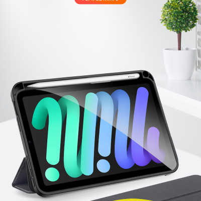 Bao da dành cho iPad Mini 6 hiệu Dux Ducis Domo có khe để bút, bảo vệ camera, chống sốc, cao cấp - Hàng nhập khẩu.