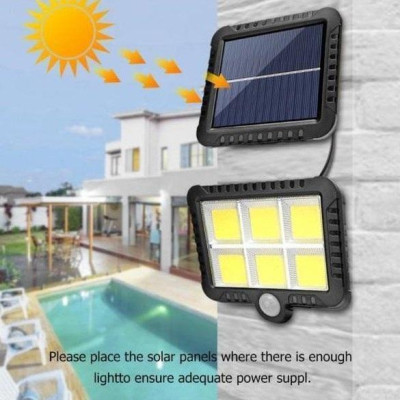Đèn Năng Lượng Mặt Trời COB 6 Led Kèm Giá Đỡ Và Remote Điều Khiển