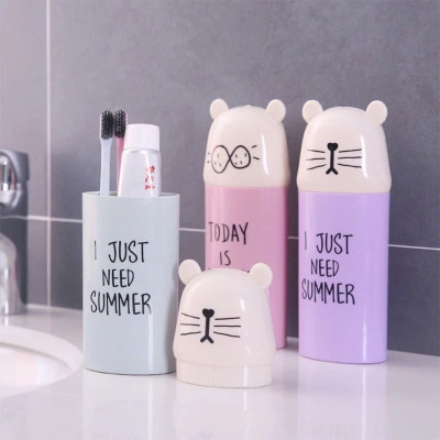 Hộp Đựng Bàn Chải, Kem Đánh Răng, Lược, Khăn Mặt  Hộp Đựng Đồ Mang Đi Du Lịch Tiện Lợi Nhiều Màu Sắc MÀU XANH