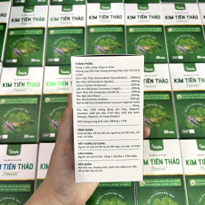 Kim Tiền Thảo Premium (Lọ 30 viên) – Giúp lợi tiểu, hỗ trợ tốt cho người bị sỏi tiết niệu, sỏi mật, sỏi thận [Chính hãng TITAFA]