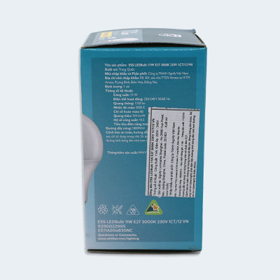 Bóng LED bulb Essential ESS 11W E27 ánh sáng Ấm Philips