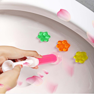 Set 5 ống  Gel thơm khử bồn cầu   hình bông hoa  ,giúp khử mùi , khử trùng , vệ sinh diệt khuẩn  bảo vệ bồn cầu luôn sạch và thơm 