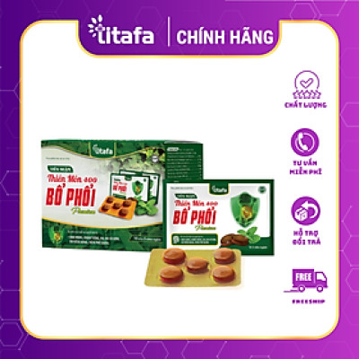 Viên ngậm Thiên Môn 400 Bổ Phổi Premium – Giúp giảm nhanh ngứa rát họng, đau họng, khản tiếng, ho (hộp 15 vỉ x 5 viên) [Chính hãng TITAFA]  