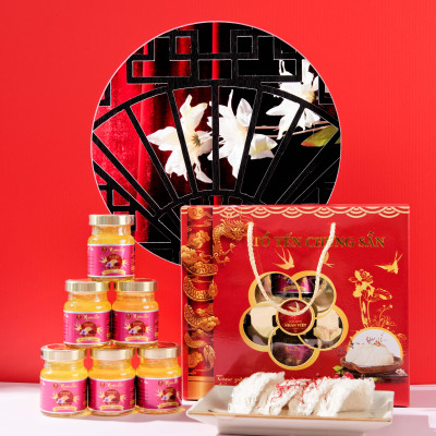 [Hộp 6 Lọ] Nước Yến Sào Chưng Saffron Collagen Nhân Việt 30% Yến Hũ 70ml