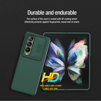 Ốp Lưng Bảo Vệ Camera Dành Cho SamSung Z Fold4 5G Chính Hãng Nillkin CamShield Silky Chống Sốc, Có Nắp Trượt Bảo Vệ Camera - Hàng Chính Hãng